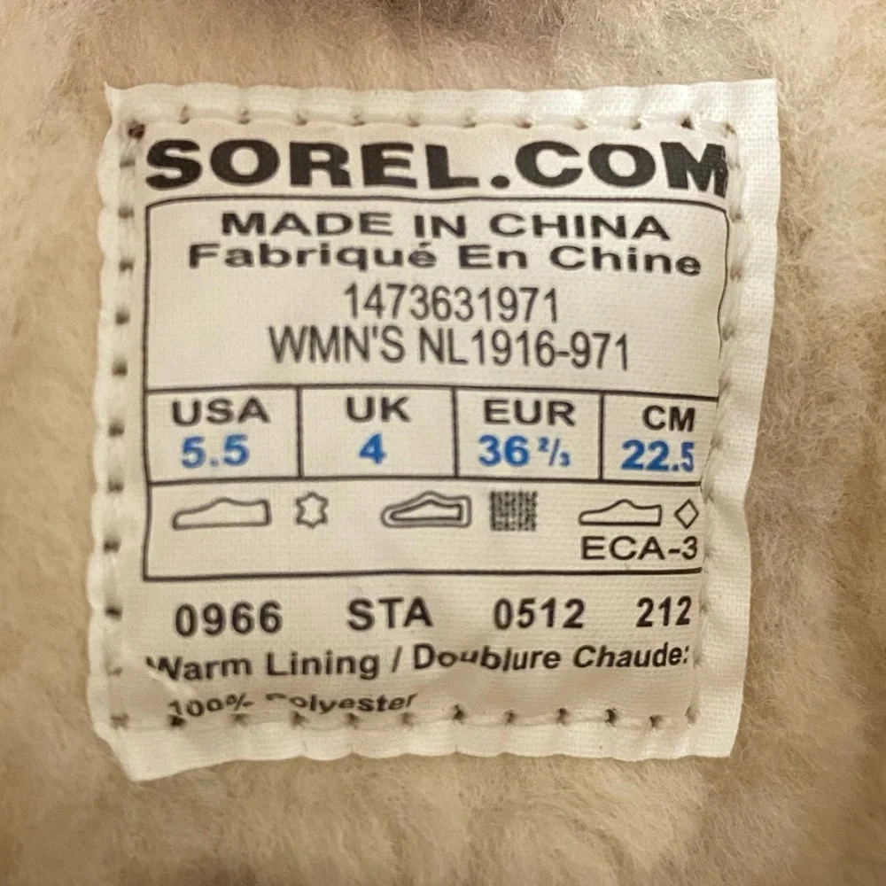 Sorel women size
